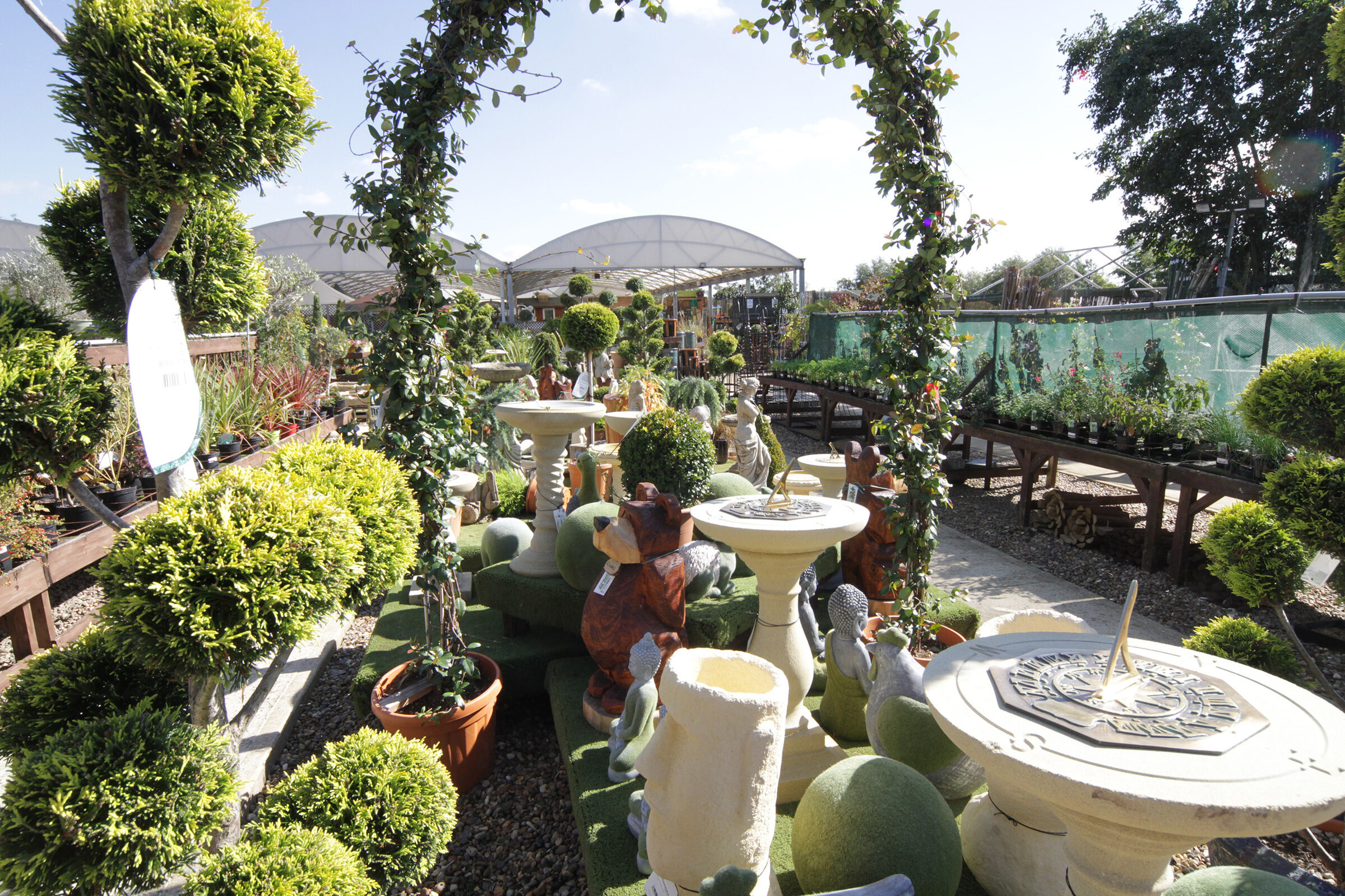 leaf archway in garden centre blofield